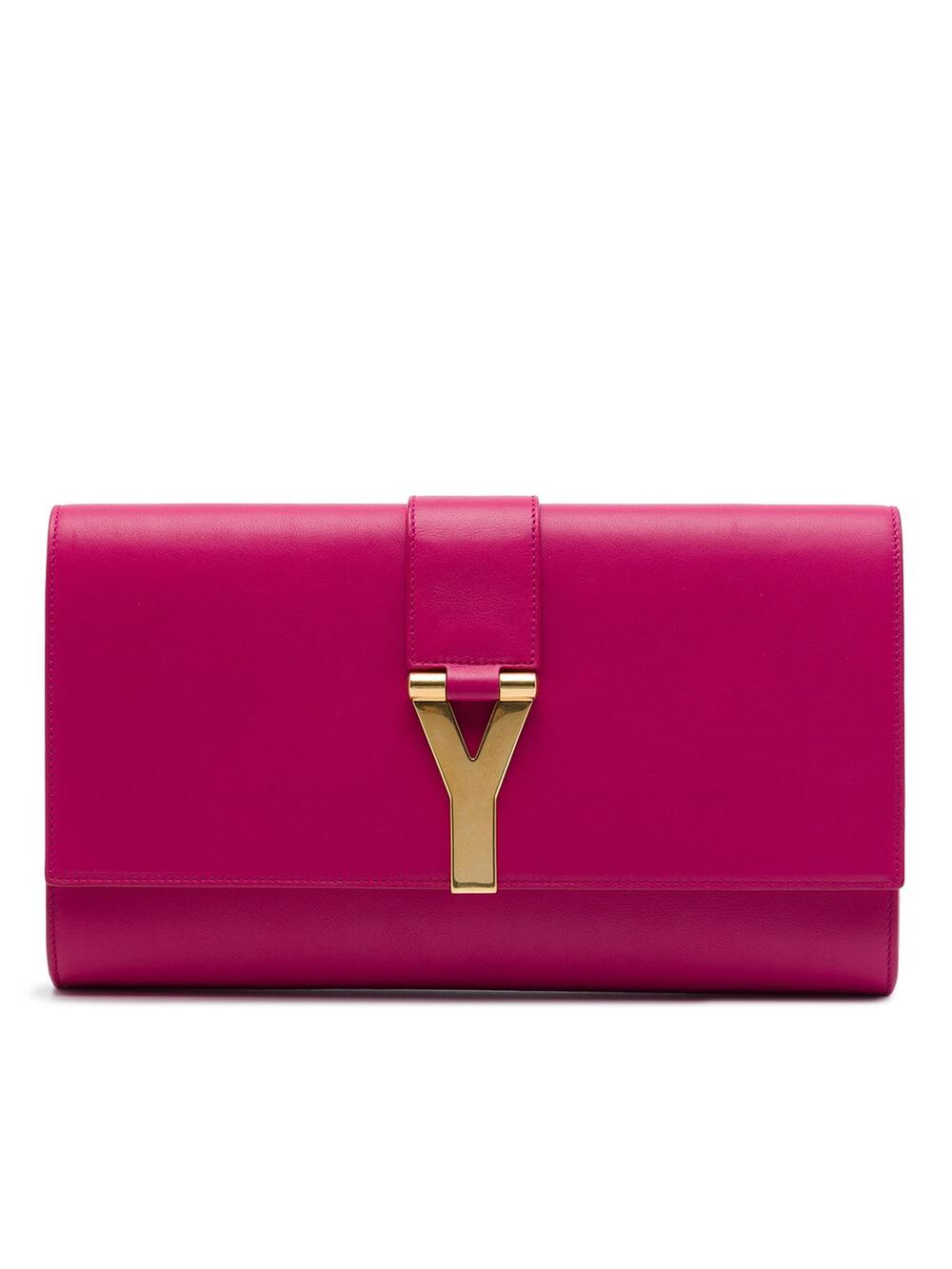 Saint Laurent Leather Chyc Ligne Clutch #358114S47B
